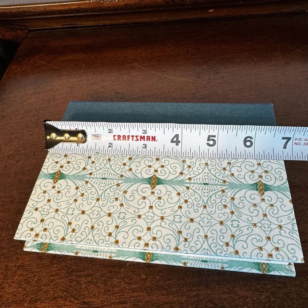 Address Book Tabbed Teal Green Abstract Cover 6.75x5x.50
